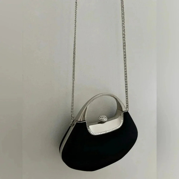 La Diva Handbags - Vintage La Diva Hard Shell Mini Bag with Jeweled Trim